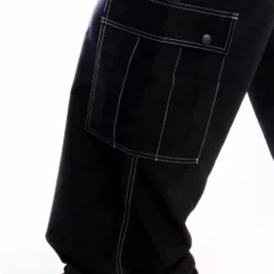 Bewild Kikwear Jeans - Kikwear 23" Microsuede Cargo Pants (Black) 18 Bewild Kikwear Jeans - Kikwear 23