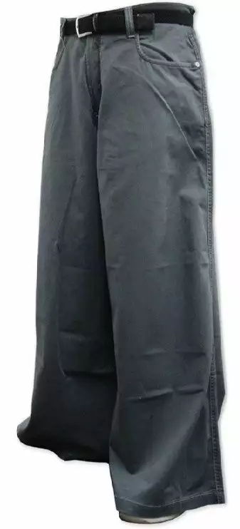 Bewild Kikwear Jeans - Kikwear 38" Denim Wide Leg Pants (Charcoal Grey) 3 Bewild Kikwear Jeans - Kikwear 38" Denim Wide Leg Pants (Charcoal Grey)