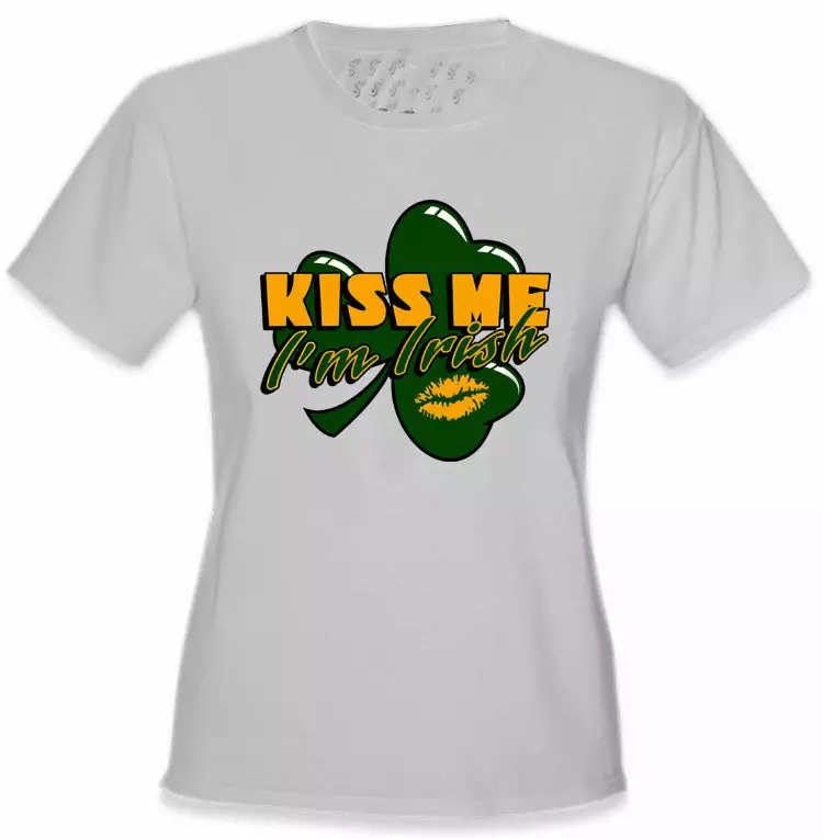 Bewild Kiss Me I'm Irish Shamrock Girl's T-Shirt St.Patricks Day 5 Bewild Kiss Me I'm Irish Shamrock Girl's T-Shirt St.Patricks Day
