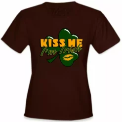 Bewild Kiss Me I'm Irish Shamrock Girl's T-Shirt St.Patricks Day 14 Bewild Kiss Me I'm Irish Shamrock Girl's T-Shirt St.Patricks Day