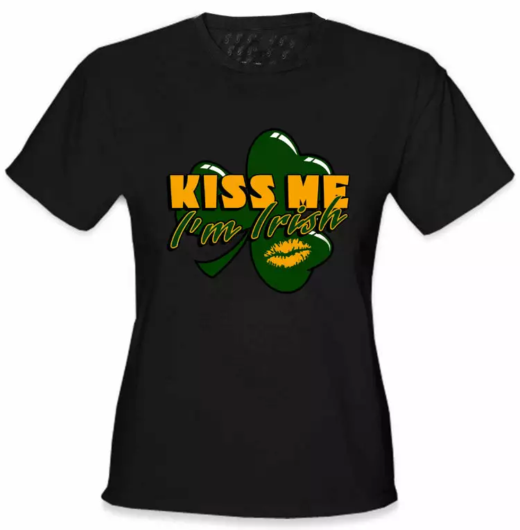 Bewild Kiss Me I'm Irish Shamrock Girl's T-Shirt St.Patricks Day 8 Bewild Kiss Me I'm Irish Shamrock Girl's T-Shirt St.Patricks Day