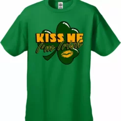 Bewild Kiss Me I'm Irish Shamrock Men's T-Shirt