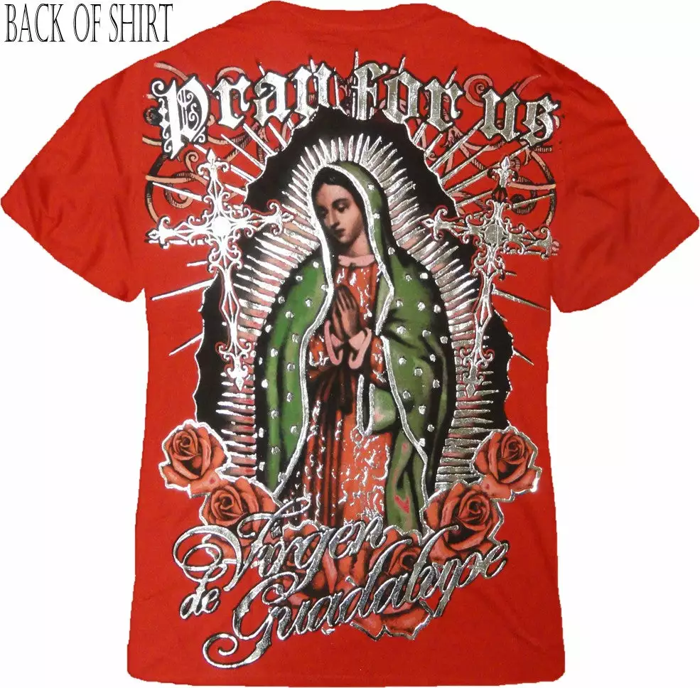 Bewild Konflic Clothing "Vision Of Guadalupe" T-Shirt (Red) 5 Bewild Konflic Clothing "Vision Of Guadalupe" T-Shirt (Red)