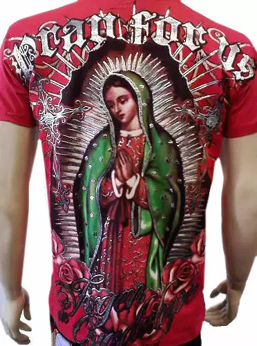 Bewild Konflic Clothing "Vision Of Guadalupe" T-Shirt (Red) 7 Bewild Konflic Clothing "Vision Of Guadalupe" T-Shirt (Red)