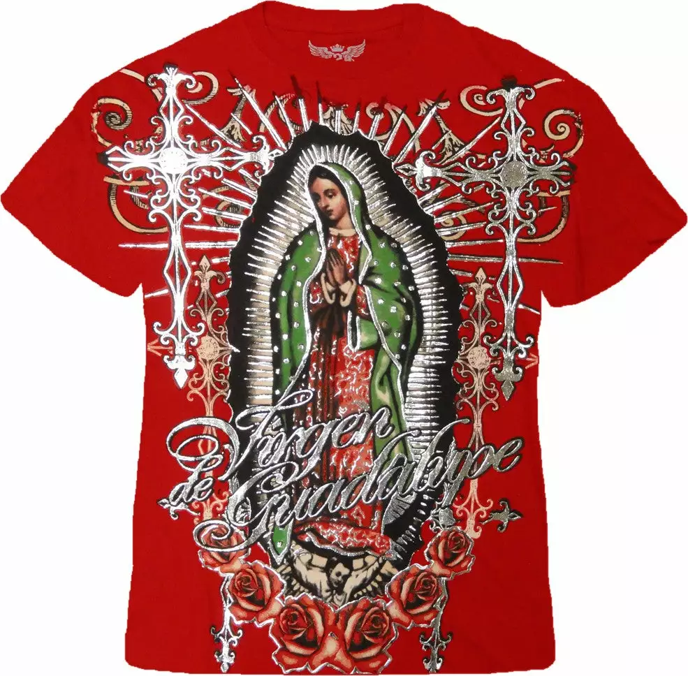 Bewild Konflic Clothing "Vision Of Guadalupe" T-Shirt (Red) 4 Bewild Konflic Clothing "Vision Of Guadalupe" T-Shirt (Red)