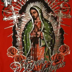 Bewild Konflic Clothing "Vision Of Guadalupe" T-Shirt (Red) 18 Bewild Konflic Clothing