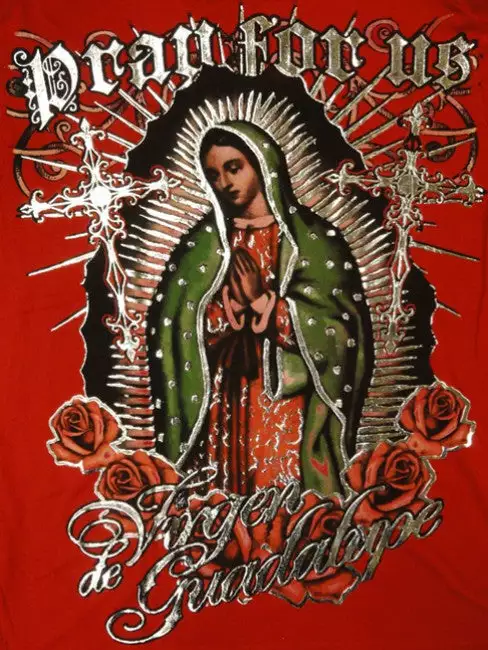Bewild Konflic Clothing "Vision Of Guadalupe" T-Shirt (Red) 9 Bewild Konflic Clothing "Vision Of Guadalupe" T-Shirt (Red)