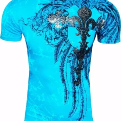 Bewild Konflic Giant Tribal Cross T-shirt (Blue)