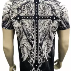 Bewild Konflic Mens Giant Cross Muscle T-Shirt (Black)