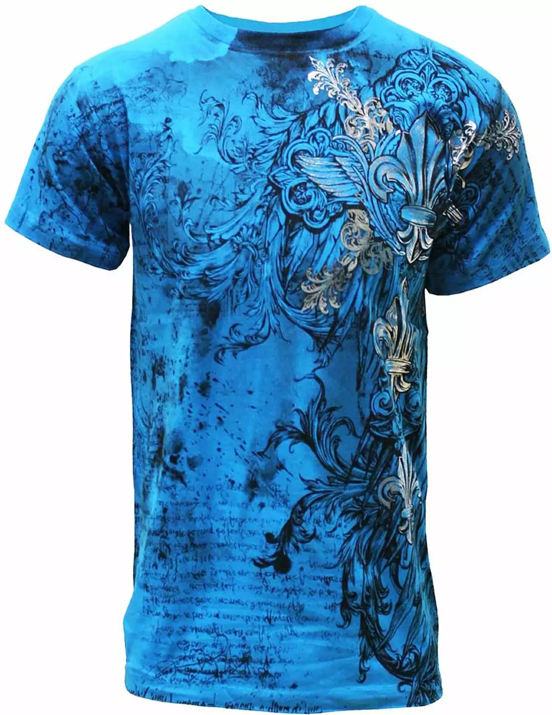 Bewild Konflic Triple Fleur De Lis T-Shirt (Blue) 4 Bewild Konflic Triple Fleur De Lis T-Shirt (Blue)