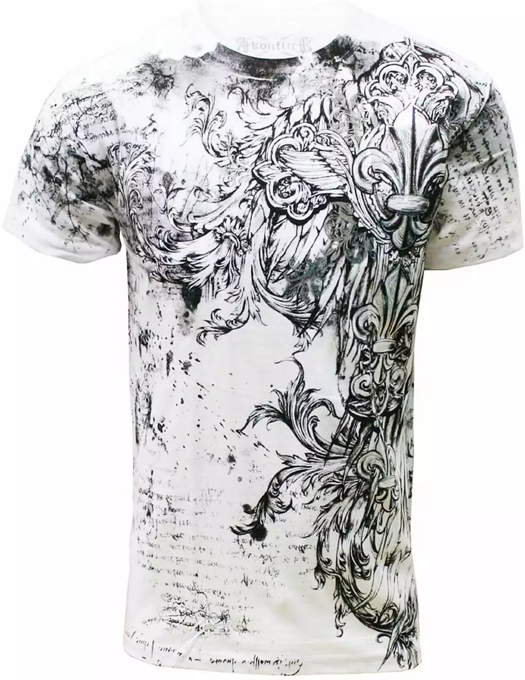 Bewild Konflic Triple Fleur De Lis T-Shirt (White) 3 Bewild Konflic Triple Fleur De Lis T-Shirt (White)