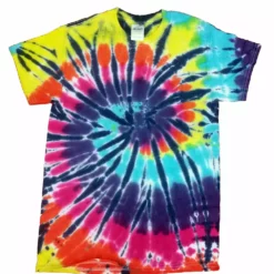 Bewild Tie Dye Tops Lava Lamp Spiral Tie Dye Mens T-shirt