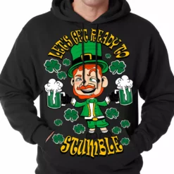 Bewild Leprechaun Let's Get Ready To Stumble Adult Hoodie