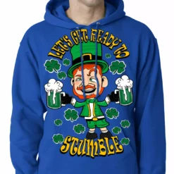 Bewild Leprechaun Let's Get Ready To Stumble Adult Hoodie