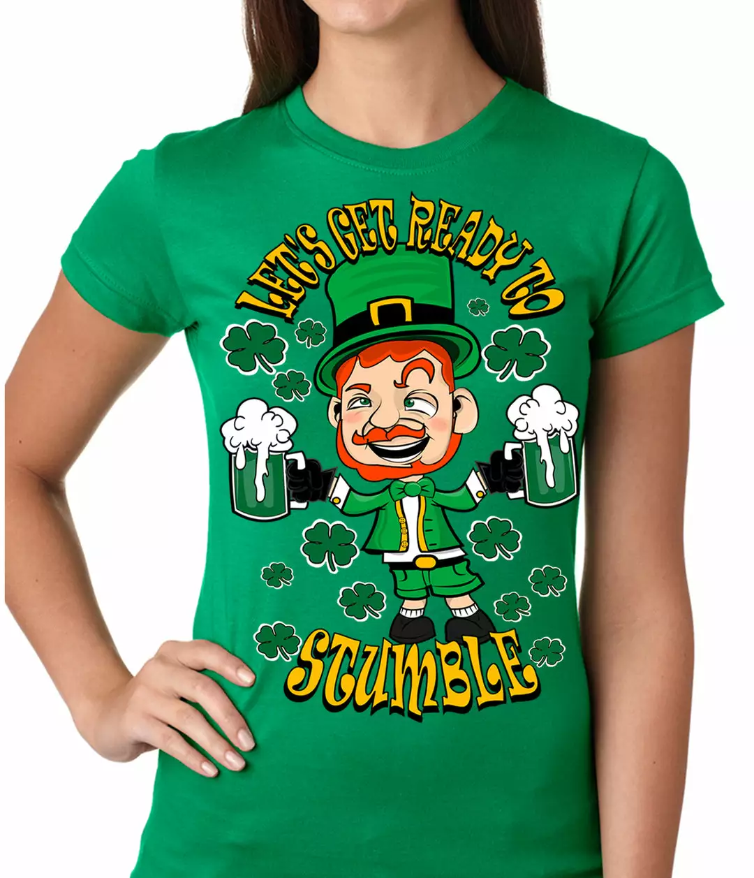 Bewild Leprechaun Let's Get Ready To Stumble Girls T-shirt 3 Bewild Leprechaun Let's Get Ready To Stumble Girls T-shirt