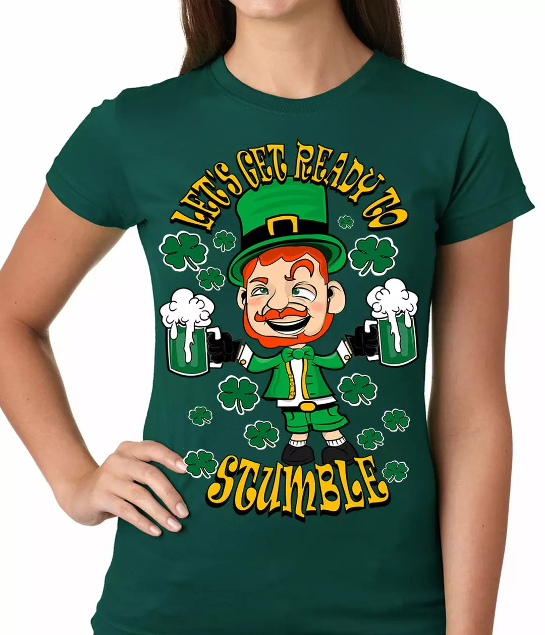 Bewild Leprechaun Let's Get Ready To Stumble Girls T-shirt 5 Bewild Leprechaun Let's Get Ready To Stumble Girls T-shirt