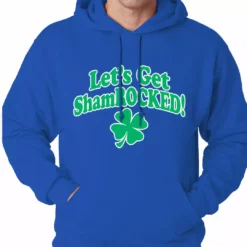 Bewild Let's Get ShamROCKED Funny Irish Adult Hoodie