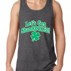Bewild St.Patricks Day Let's Get ShamROCKED Funny Irish Tank Top