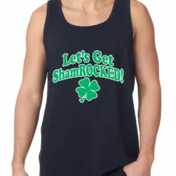 Bewild St.Patricks Day Let's Get ShamROCKED Funny Irish Tank Top