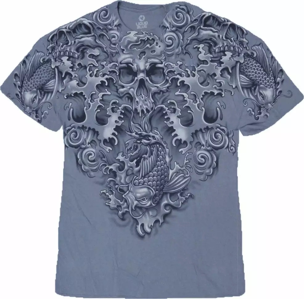 Bewild Liquid Blue "Koi Dreams" T-Shirt 4 Bewild Liquid Blue "Koi Dreams" T-Shirt