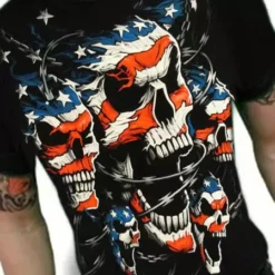 Bewild Liquid Blue "Patriot Skull" T-Shirt
