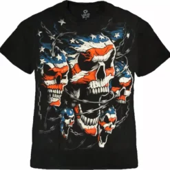 Bewild Liquid Blue "Patriot Skull" T-Shirt