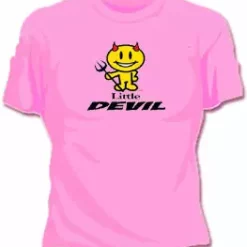 Bewild Cool Funny & Offensive Little Devil Girls T-Shirt
