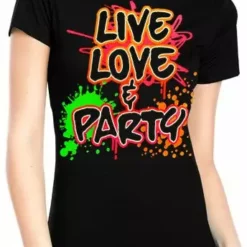 Bewild Live, Love & Party Neon Color Girls T-Shirt