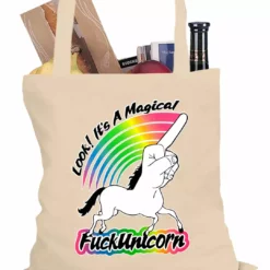 Bewild Look It's A Magical F*ckunicorn Funny Tote Bag Cool Funny & Offensive