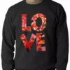 Bewild Cool Funny & Offensive Love Floral Pattern Adult Crewneck 2 Bewild Cool Funny & Offensive Love Floral Pattern Adult Crewneck
