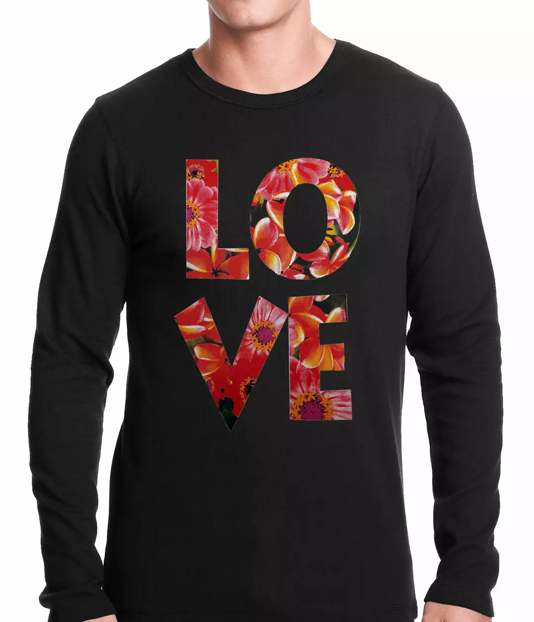 Bewild Love Floral Pattern Thermal Shirt 3 Bewild Love Floral Pattern Thermal Shirt