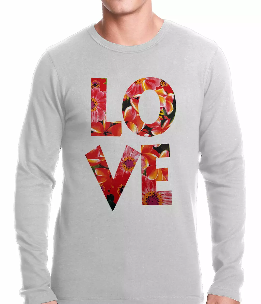 Bewild Love Floral Pattern Thermal Shirt 6 Bewild Love Floral Pattern Thermal Shirt