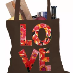 Bewild Cool Funny & Offensive Love Floral Pattern Tote Bag