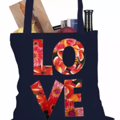 Bewild Cool Funny & Offensive Love Floral Pattern Tote Bag
