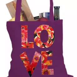 Bewild Cool Funny & Offensive Love Floral Pattern Tote Bag