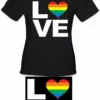 Bewild Love Rainbow Heart Girl's T-Shirt Positive Reinforcement