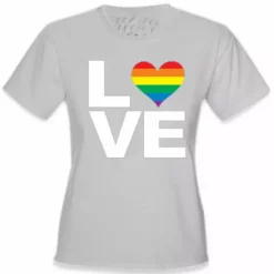 Bewild Love Rainbow Heart Girl's T-Shirt Positive Reinforcement