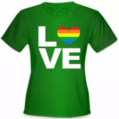 Bewild Love Rainbow Heart Girl's T-Shirt Positive Reinforcement