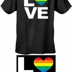 Bewild Love Rainbow Heart Men's T-Shirt Say It Loud