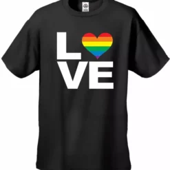 Bewild Love Rainbow Heart Men's T-Shirt Say It Loud