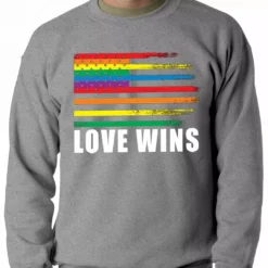 Bewild Love Wins - Gay Marriage Equality Adult Crewneck Positive Reinforcement 11 Bewild Love Wins - Gay Marriage Equality Adult Crewneck Positive Reinforcement
