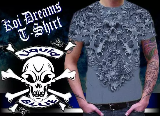 Bewild Liquid Blue "Koi Dreams" T-Shirt 12 Bewild Liquid Blue "Koi Dreams" T-Shirt