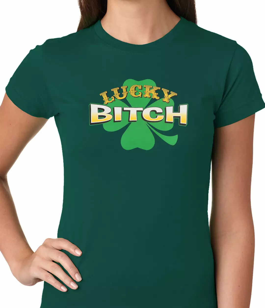 Bewild Lucky B*tch Irish Shamrock Girls T-shirt St.Patricks Day 3 Bewild Lucky B*tch Irish Shamrock Girls T-shirt St.Patricks Day