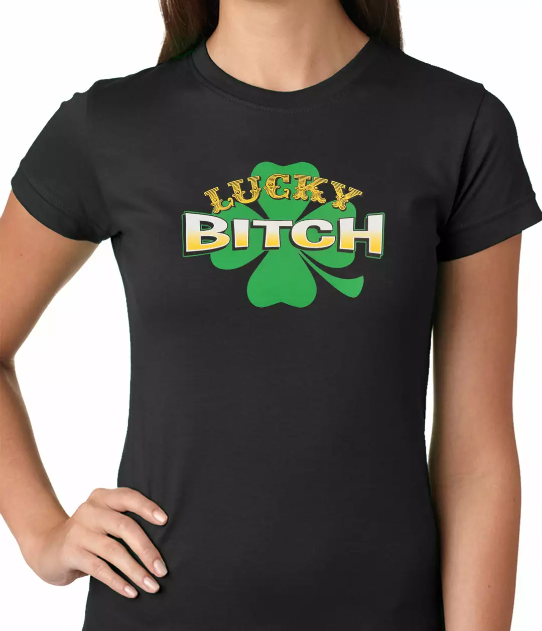 Bewild Lucky B*tch Irish Shamrock Girls T-shirt St.Patricks Day 5 Bewild Lucky B*tch Irish Shamrock Girls T-shirt St.Patricks Day