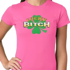 Bewild Lucky B*tch Irish Shamrock Girls T-shirt St.Patricks Day 17 Bewild Lucky B*tch Irish Shamrock Girls T-shirt St.Patricks Day
