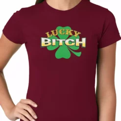Bewild Lucky B*tch Irish Shamrock Girls T-shirt St.Patricks Day 19 Bewild Lucky B*tch Irish Shamrock Girls T-shirt St.Patricks Day