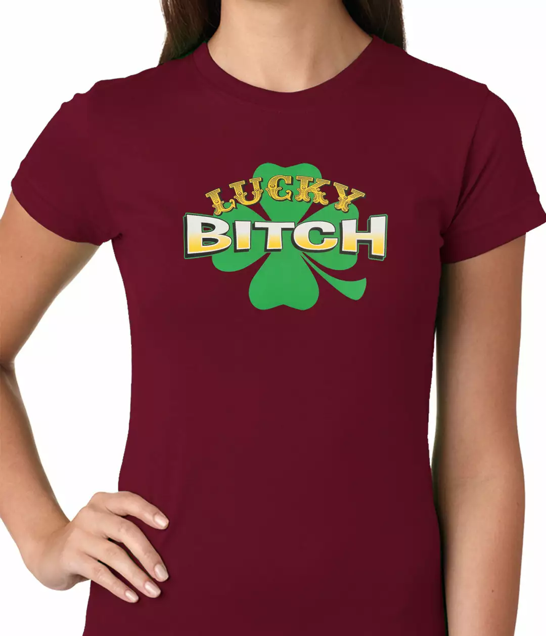 Bewild Lucky B*tch Irish Shamrock Girls T-shirt St.Patricks Day 9 Bewild Lucky B*tch Irish Shamrock Girls T-shirt St.Patricks Day