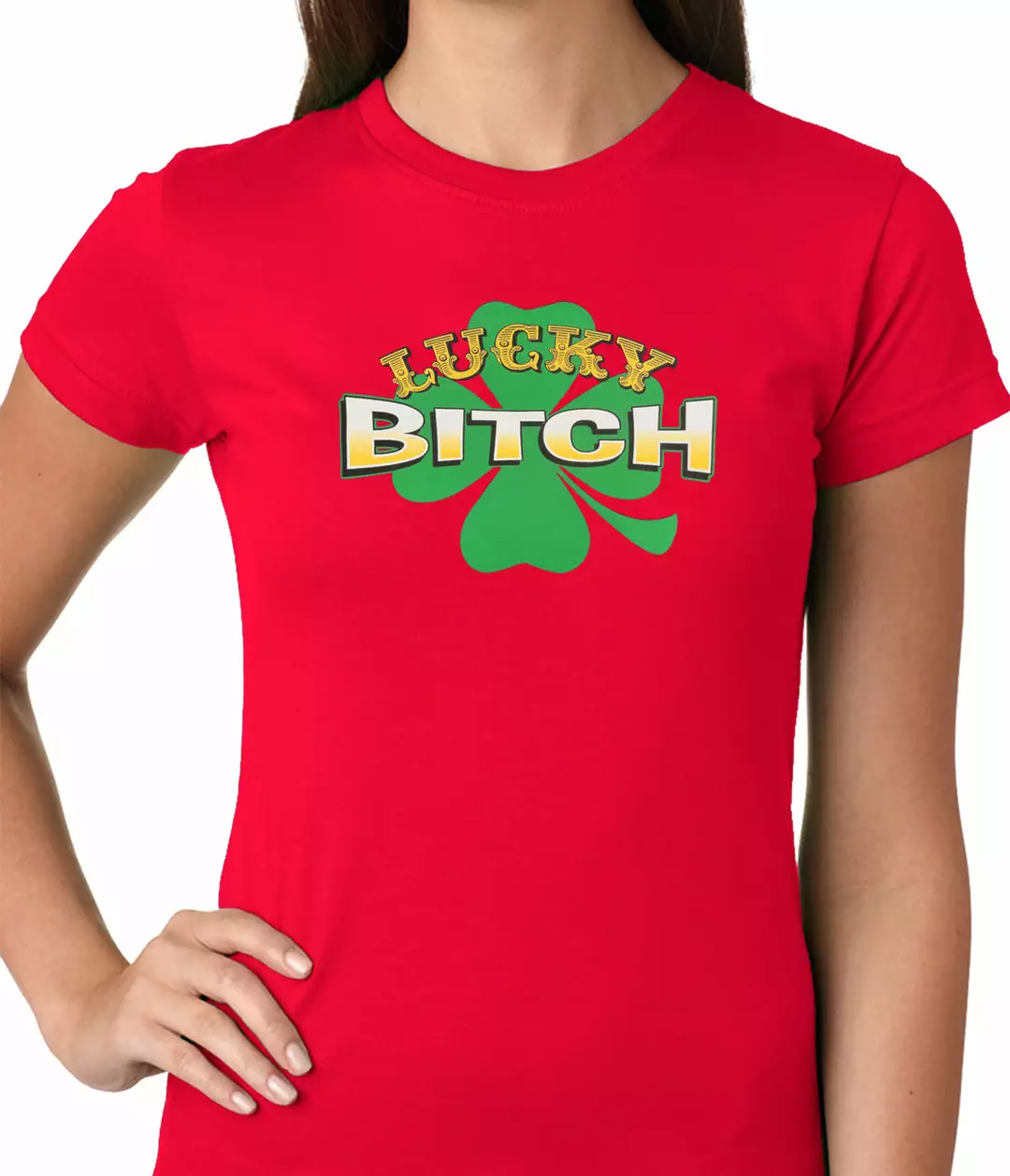Bewild Lucky B*tch Irish Shamrock Girls T-shirt St.Patricks Day 12 Bewild Lucky B*tch Irish Shamrock Girls T-shirt St.Patricks Day