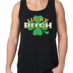 Bewild Lucky B*tch Irish Shamrock Tanktop