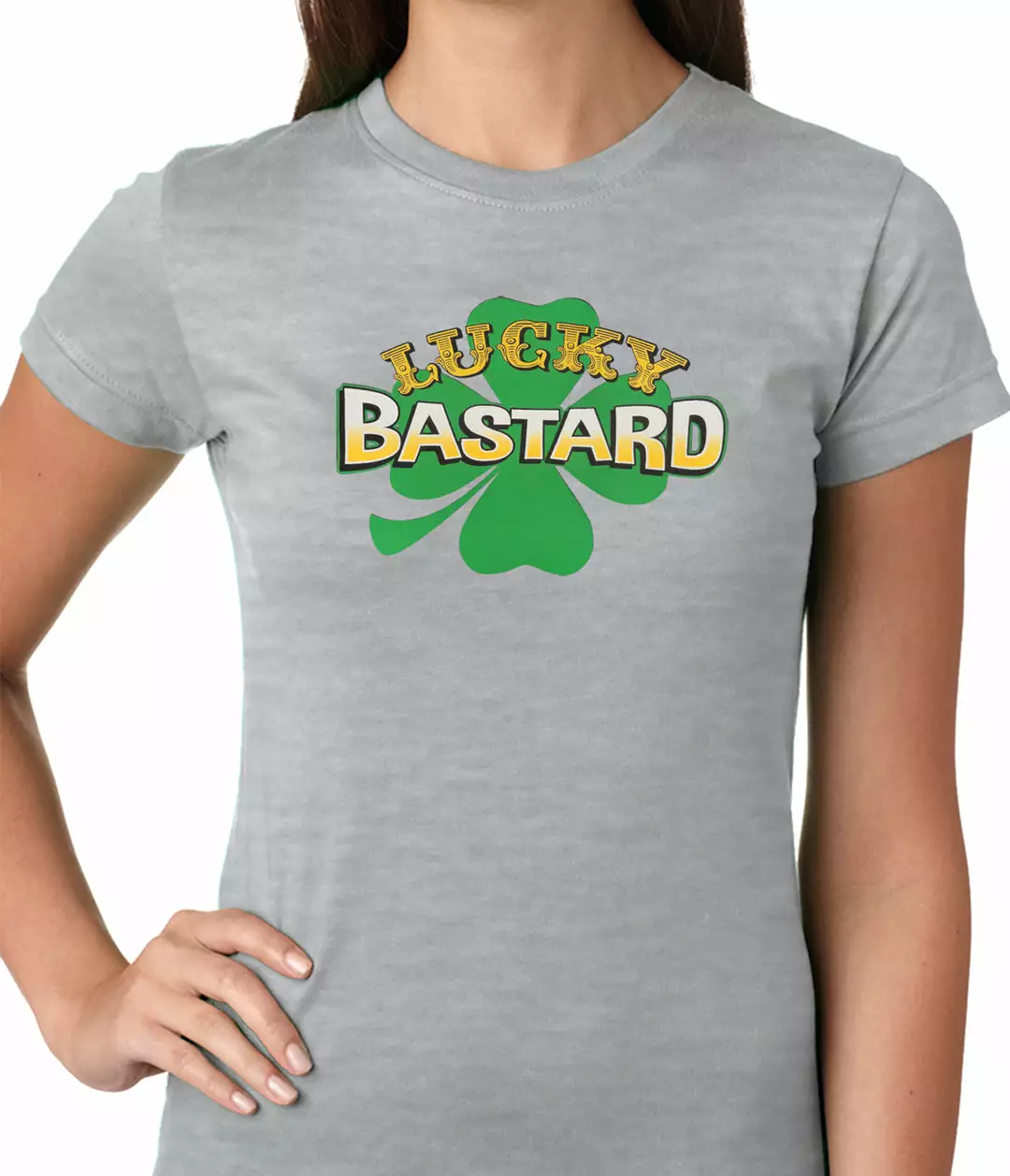 Bewild Lucky Bastard Irish Shamrock Girls T-shirt 6 Bewild Lucky Bastard Irish Shamrock Girls T-shirt